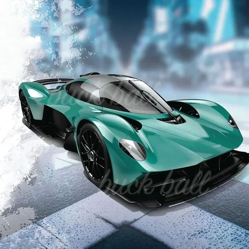 New Maisto 1:18 2022 Aston Martin Valkyrie Hardcover Diecast Hypercar Valkyrie Model Green Acrylic Box Alloy Car Model Toy Gift