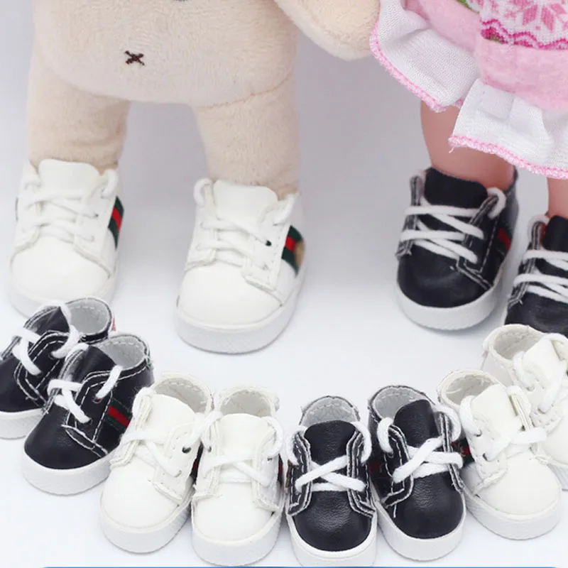 17cm Labubu Bjd Doll Leather Shoes Korean Kpop Exo Idol Dress Up Mini Doll Casual Sport Shoes Accessories Children Birthday Gift