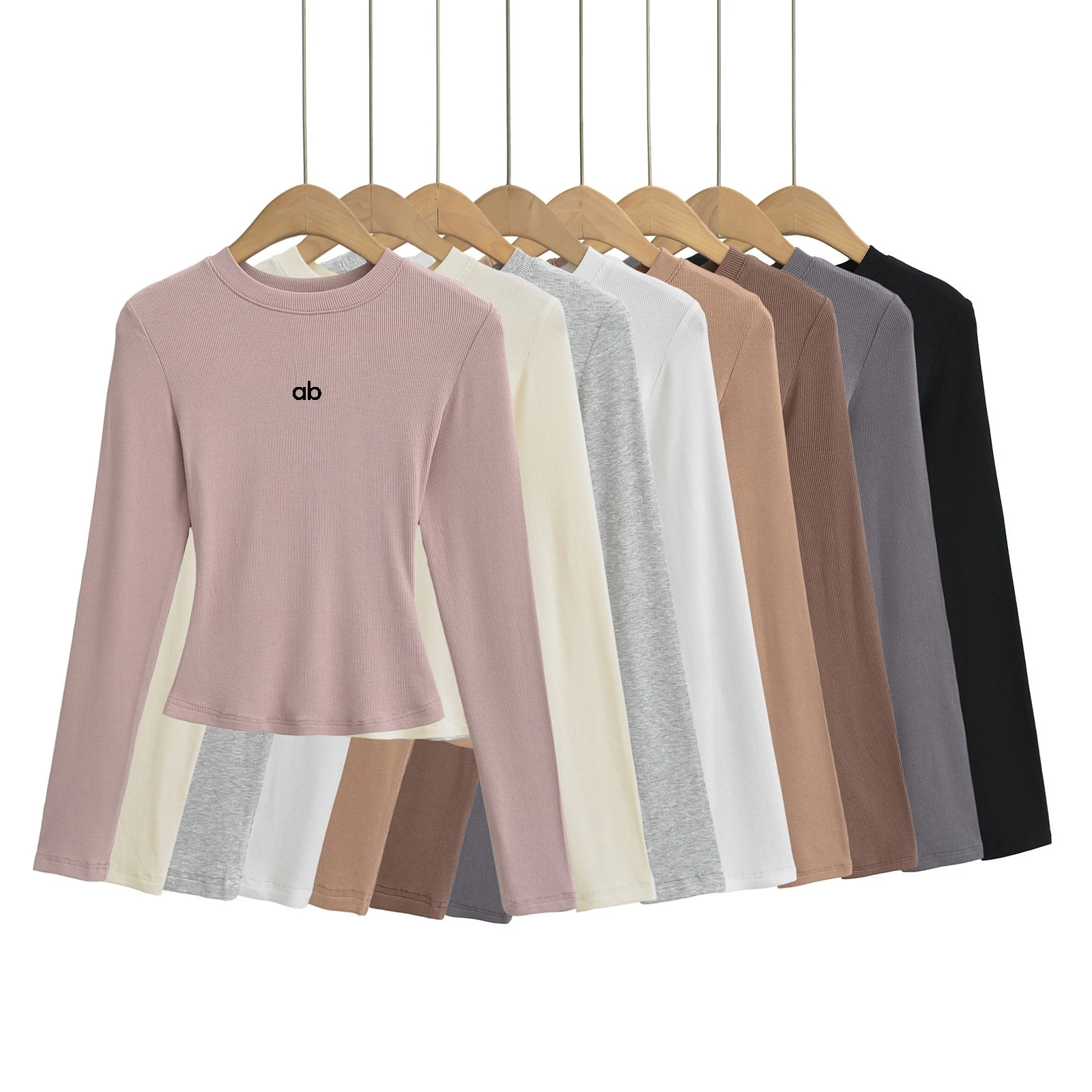 Women Y2K Sexy O Neck Long Sleeve Tee Slim Elastic Fall Winter Layering Top Streetwear Casual Solid Color
