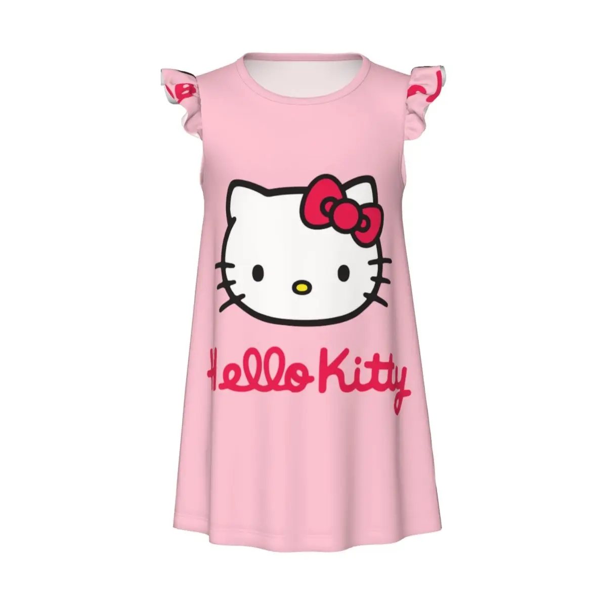 Girl's Hello Kitty Nightgowns Cute Night Dress Sleepwear Pajamas Nightie for Little Girls