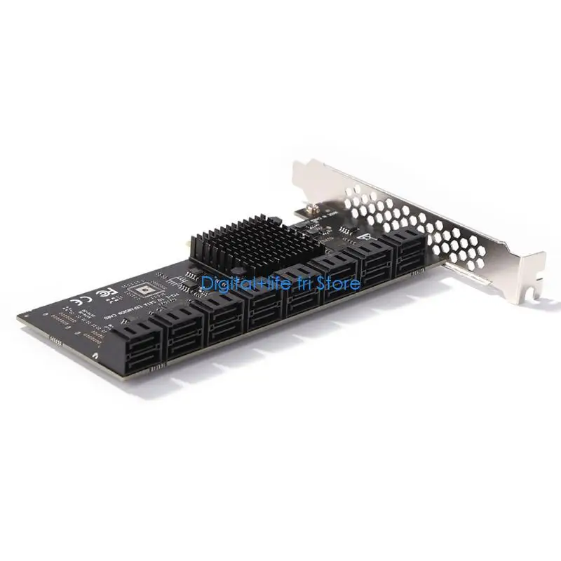 E06D SATA3.0 Adapter PCIE 1X Ports III Expansion Card PCIE Elevator