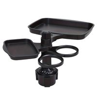 FLYY-Food Table With 3-In-1 Detachable Car Cup Holder Tray-Expandable Design Featuring 360° Rotation Sturdy Base For Trips Table