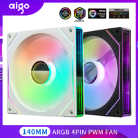 Aigo AS14 140mm Fan Argb Pc Case Ventiladores Cpu Water Cooler Gabinete Gamer 4PIN PWM 5V-3PIN Cooling Kit Fans Rgb Ventilador