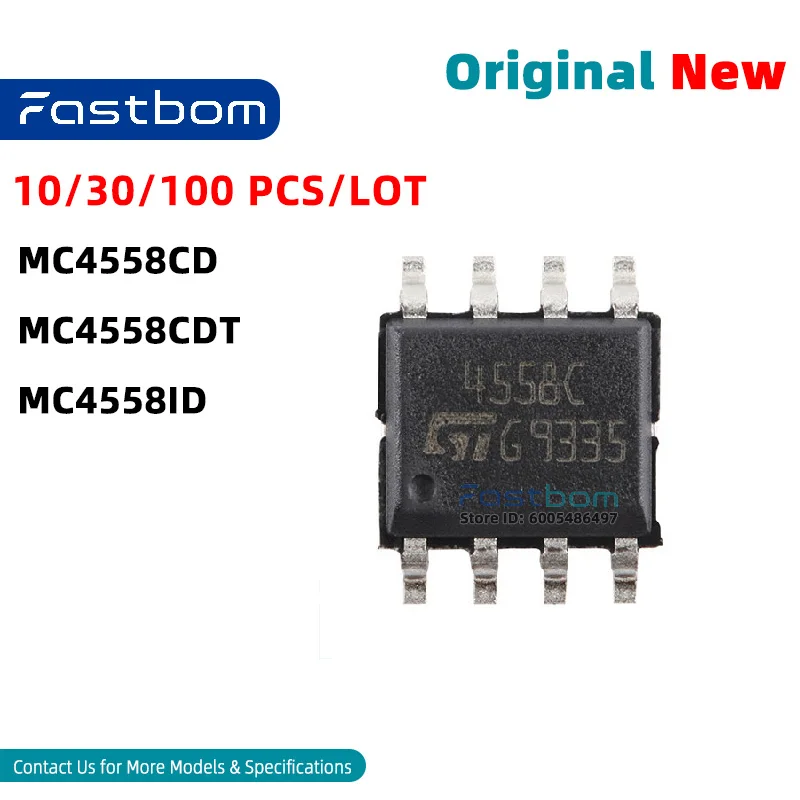 MC4558CD MC4558ID MC4558CDT SOIC-8 OP AMP DUAL New Original