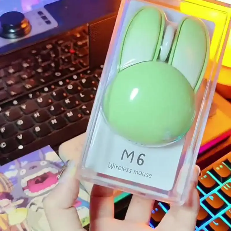 

Adorable Wireless Mouse for Girls - Mute and Cute Rabbit Shape - Perfect for Office and Laptop Use