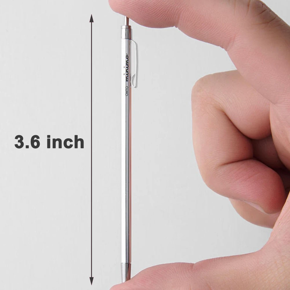 Japonia OHTO TL01 Mini Metalowy Długopis Kulkowy 0.7mm Automatycznie Wysuwany Czarny Długopis na Bazie Olejowej Do Pisania Biuro Podróż Prezent — zdjęcie produktu 3
