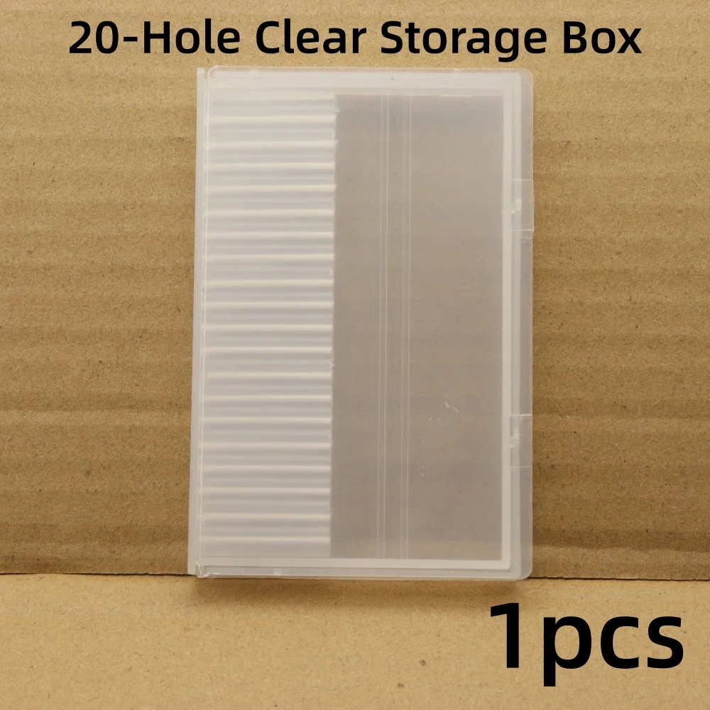 20 Slots Nail Drill Bit Organizer – 2.35mm Nail Bit Storage & Display Case, Manicure Tool Holder Box