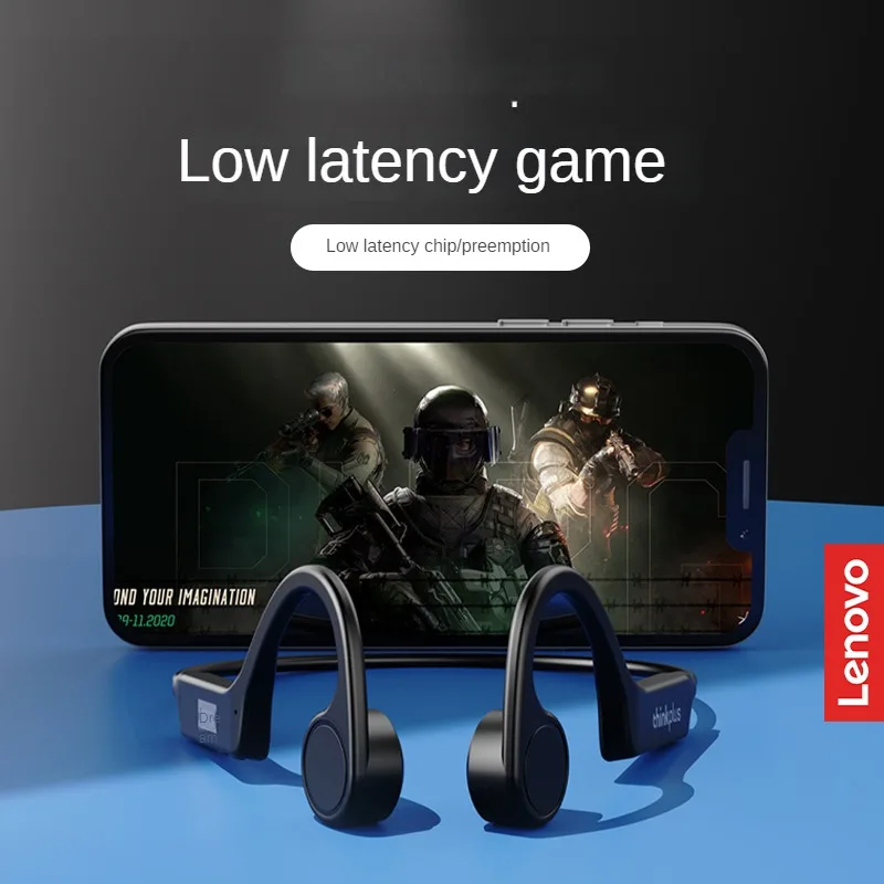 Lenovo X4 cuffie Bluetooth a conduzione ossea cuffie sportive cuffie Wireless impermeabili con microfono gancio per l\'orecchio TWS Bass Hifi Stereo