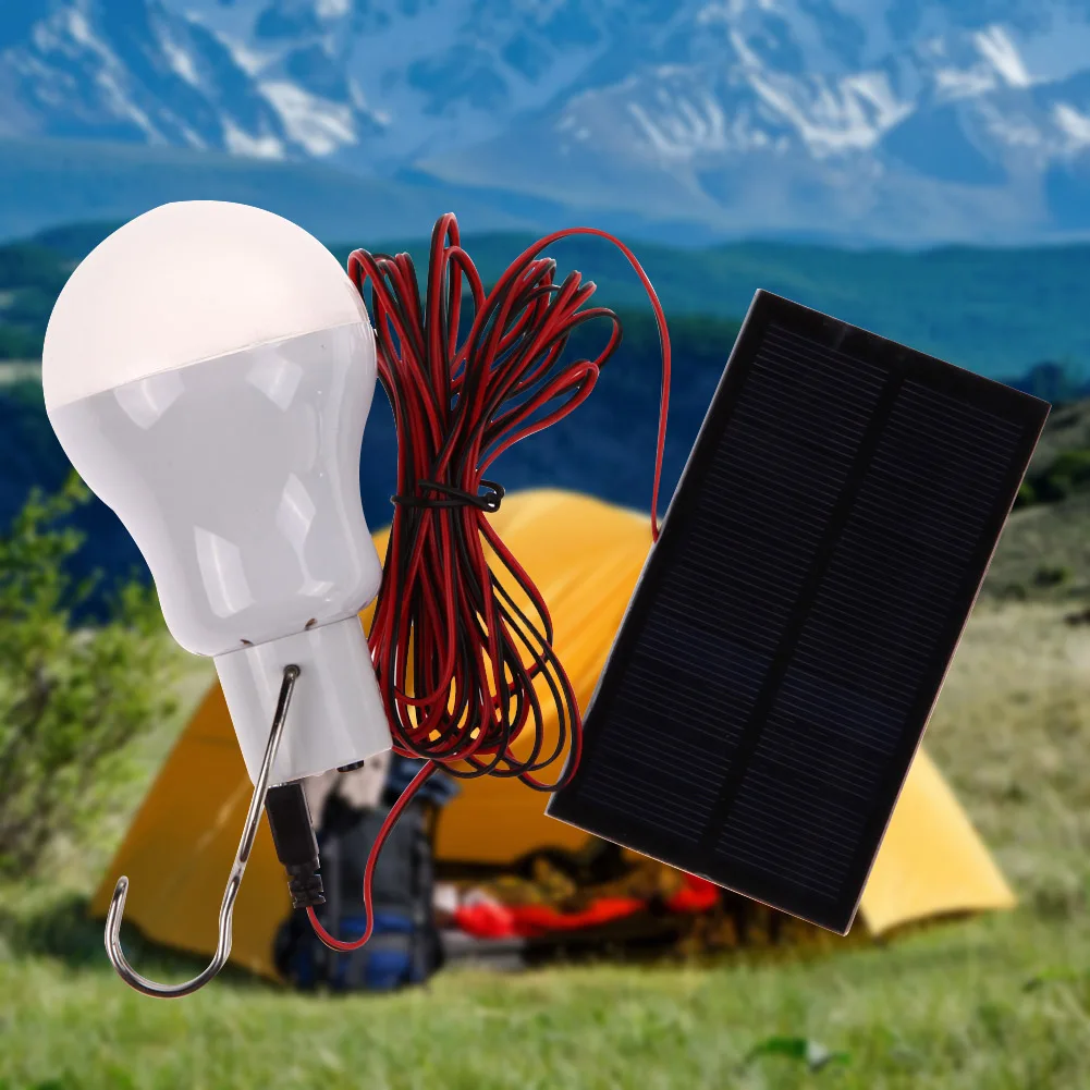 Outdoor Waterproof Camping Lamps LED Solar Lights Portable Solar Lamp for Camp Tent Night Fishing Emergency Lights