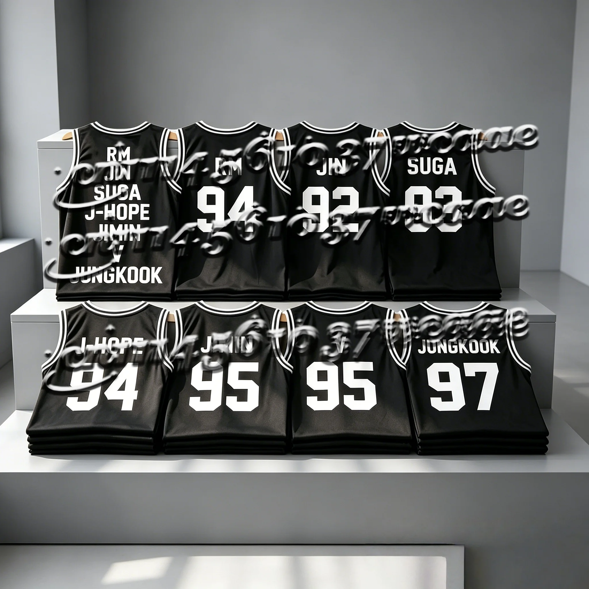 

Kpop JUNGKOOK 97 Basketball Jersey Tank Top, Unisex Breathable Sports Vest, Casual Sleeveless Top for Kids Youth, Army Fans Gift