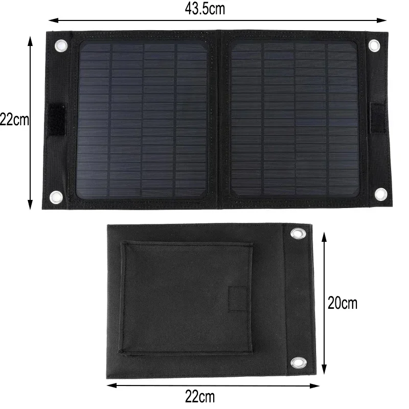 50W Foldable Solar Panel 12V USB Portable Folding Solar Cell For Phone Charge Power Bank For Outdoor Hiking Camping Traveling