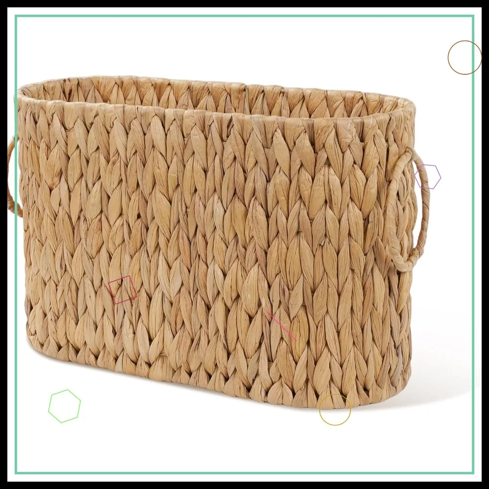 

Natural Woven Rattan Toilet Paper Basket Holder for Bathroom Storage, Holds Up to 6 Mega Rolls
