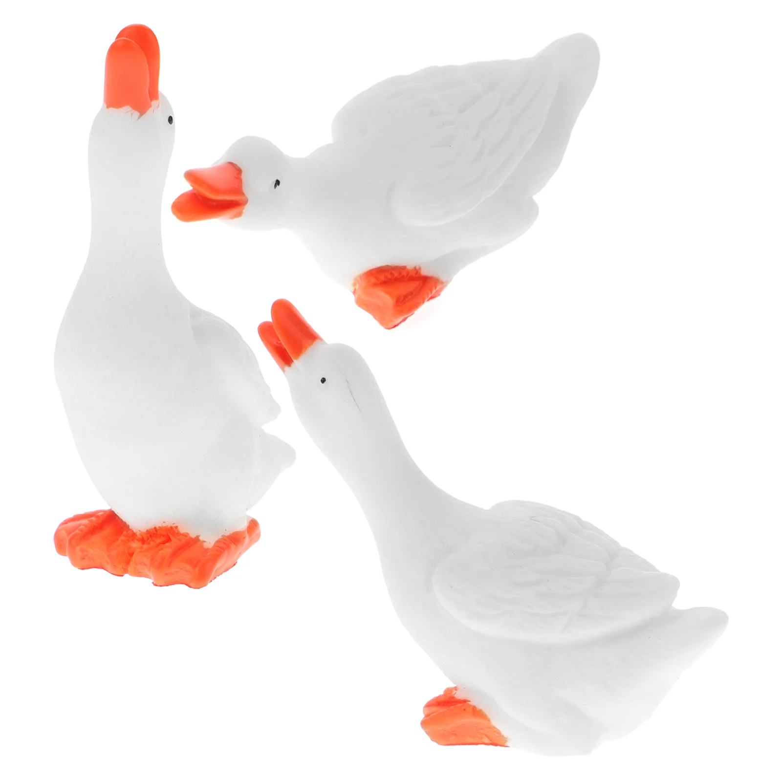 

3 Pcs Goose Ornament Simulation Gifts Outdoor Decor Garden Ornaments Landscaping Decoration