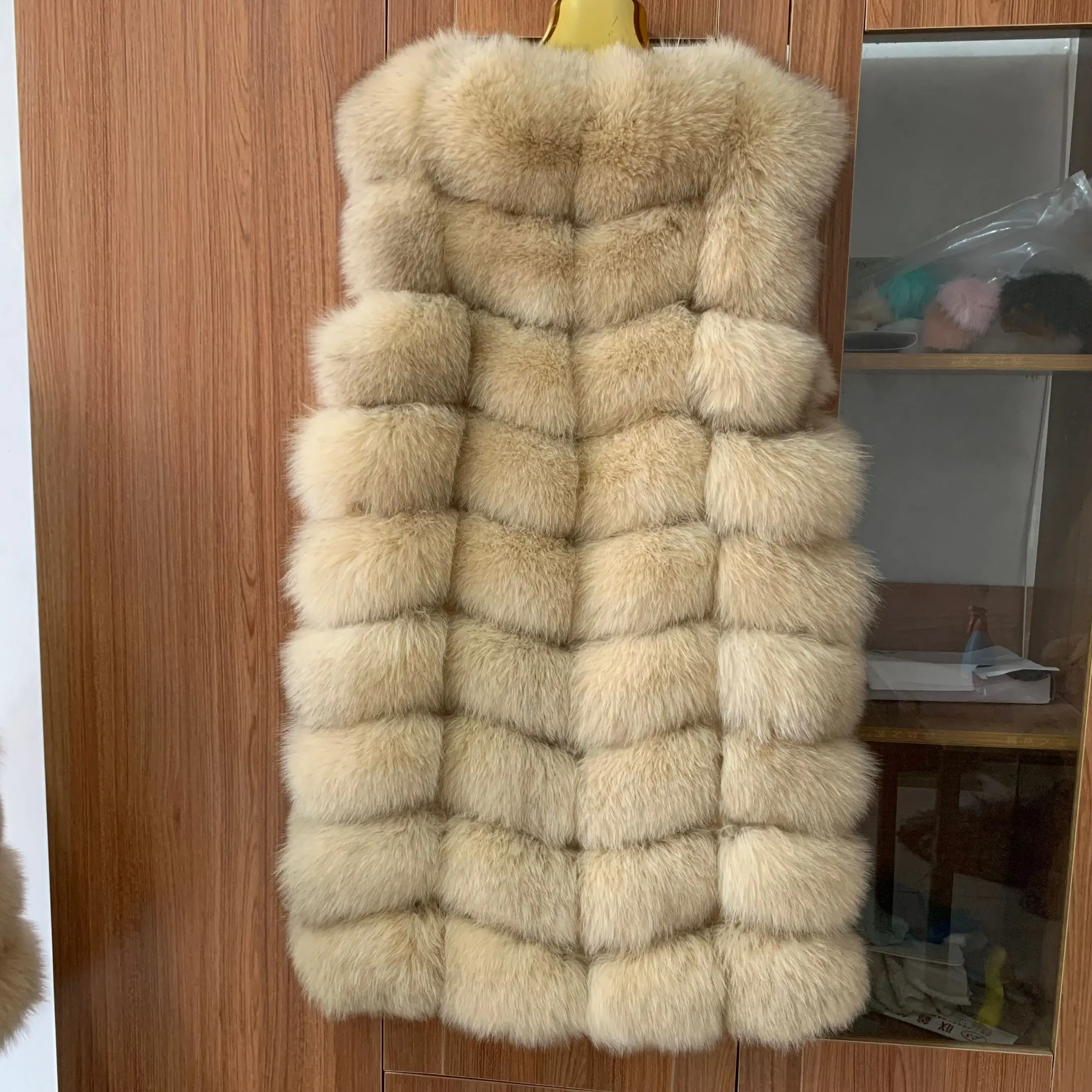 2023 autumn and winter fur vest natural real fox fur long vest women\'s real fur jacket high-quality fur coat free free shipping