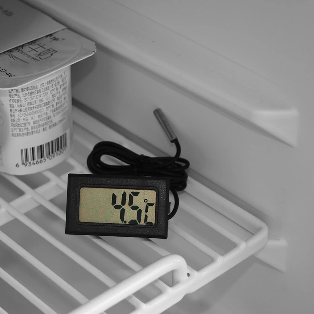 Remote Sensor Thermometer Black Car Digital Fish For Home Indoor LCD Mini Office Outdoor Refrigerator Temperature