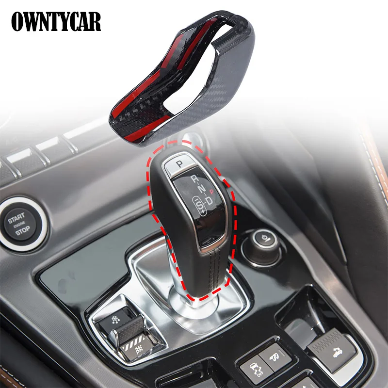 

For Jaguar F-TYPE 2013-2025 Real Carbon Fiber Car Gear Shifter Gear Protector Head Cover Cover Car interior Accessories