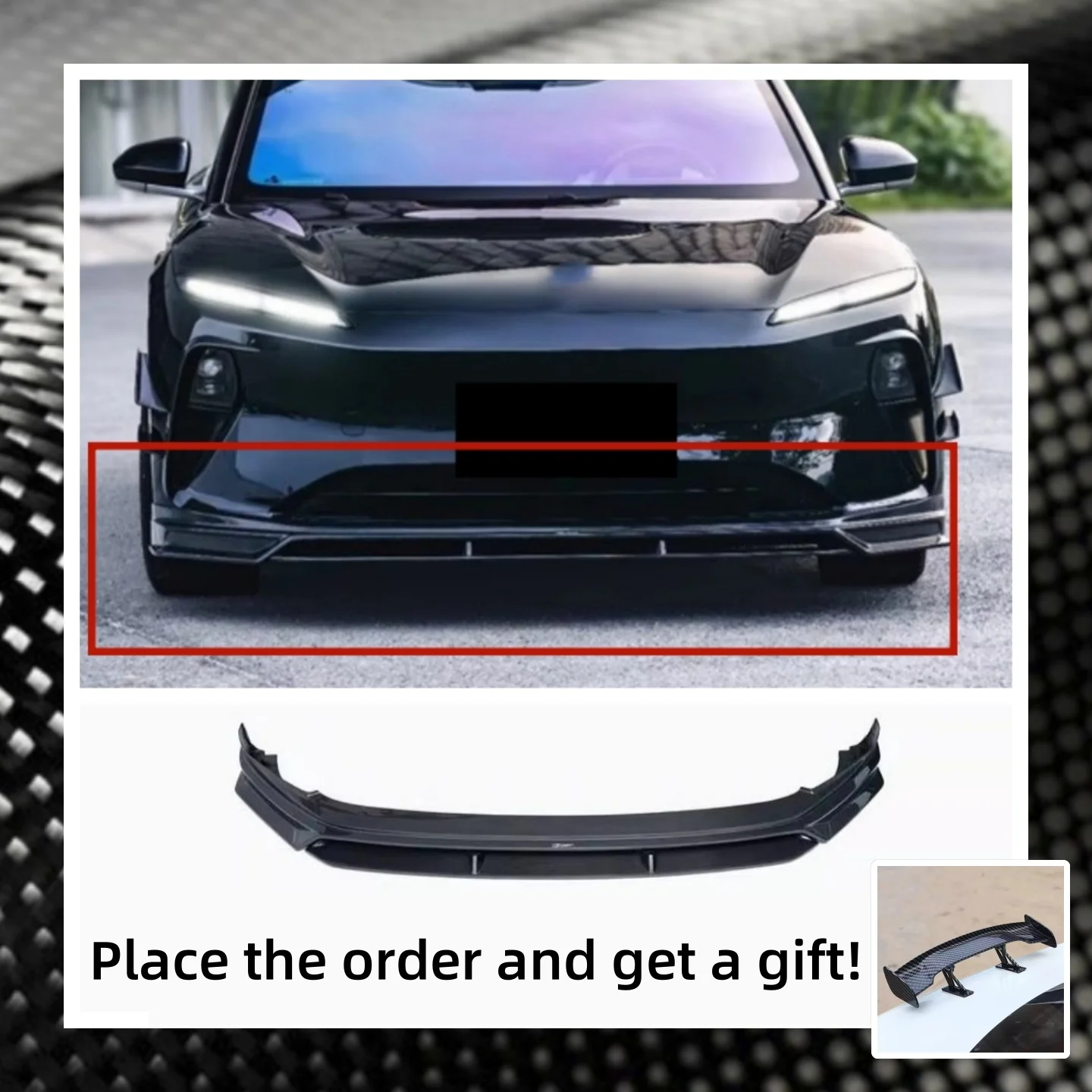 

Carbon fiber Front Lip for NIO ET5T modified front shovel surround Car Accessories
