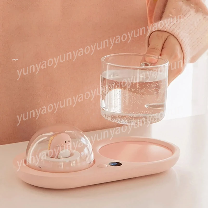 

20W Mug Thermostatic Pad, Three-speed Temperature Control, Smart Coaster, Cute Night Light Aromatherapy All-in-one Machine
