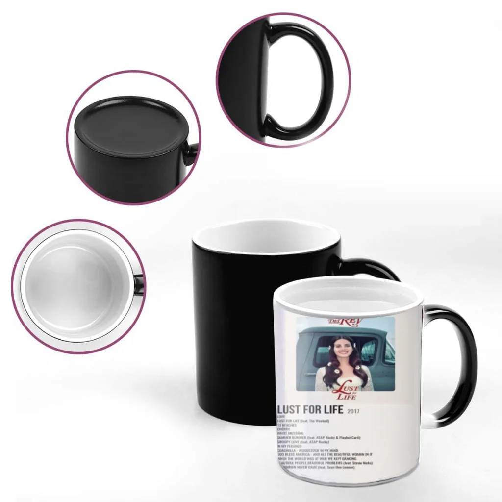 Lana Del Rey Singer AKA Lizzy Grant Creative Change Ceramic Mug Heat Revealing Coffee Cup Breakfast Cup Mug Gift