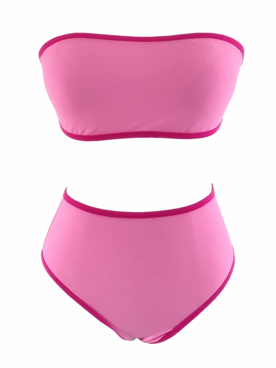 2025 Strapless Bandeau Bikini Hoge Taille Badpak Vrouwen Sexy Badmode Vrouwelijke Zwemmers Zwemmen Zwemmen Badpak Beachwear