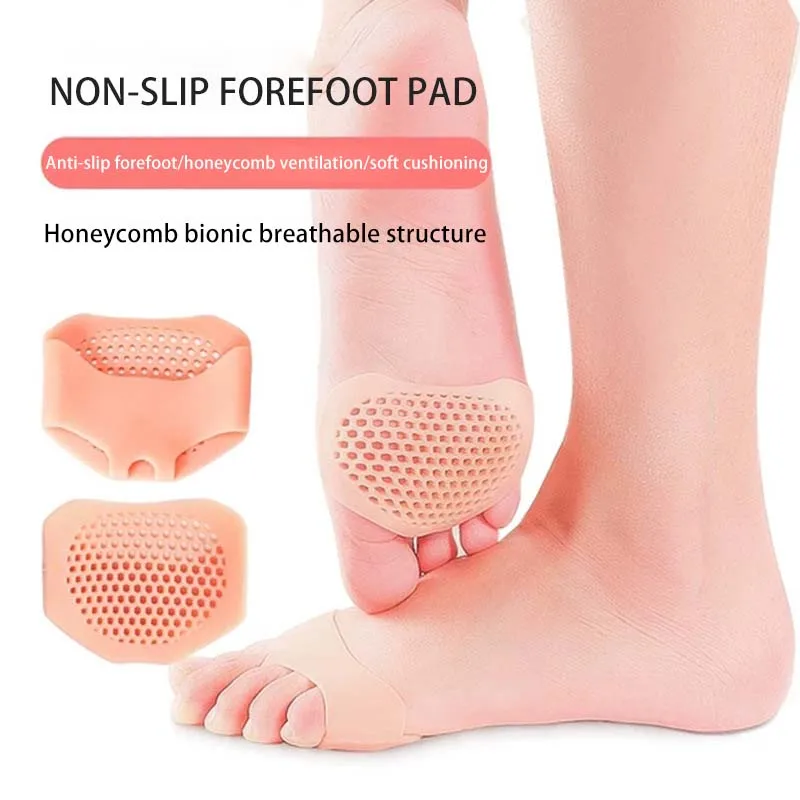 2pcs Silicone Metatarsal Pads Toe Separator Pain Relief Foot Pads Orthotics Foot Massage Insoles Forefoot Socks Foot Care Tool