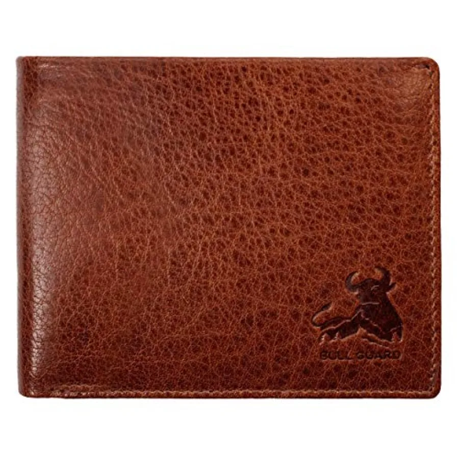 

RFID Bifold Leather Wallet For Men with Flip Up ID Secure and Durable Extra Capacity Billfold with 11 Credit Cards in Vintage B
