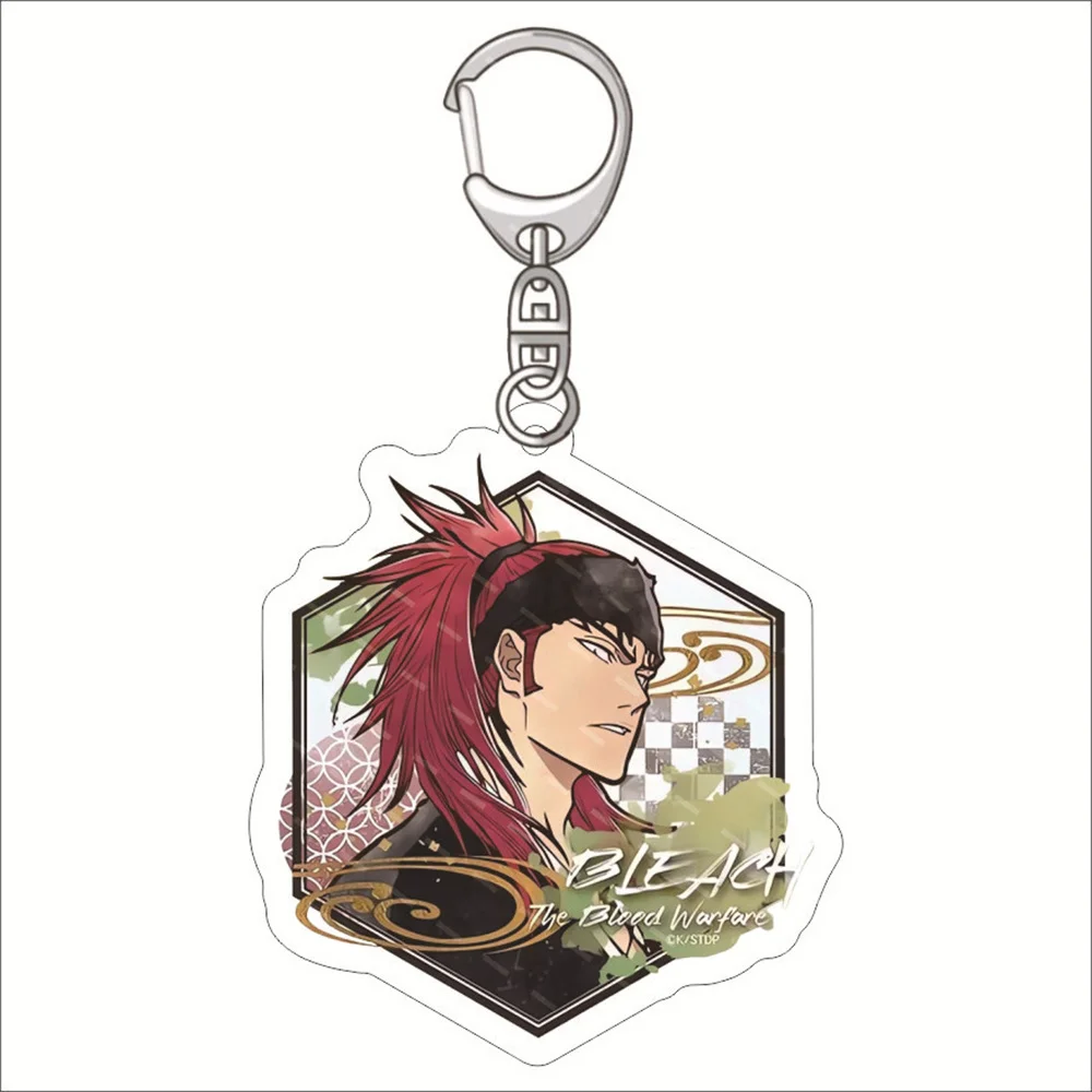 Popular Anime BLEACH The Blood Warfare Acrylic Keychain Kurosaki Ichigo Kuchiki Byakuya Aizen Sousuke Pendant Keyring Series