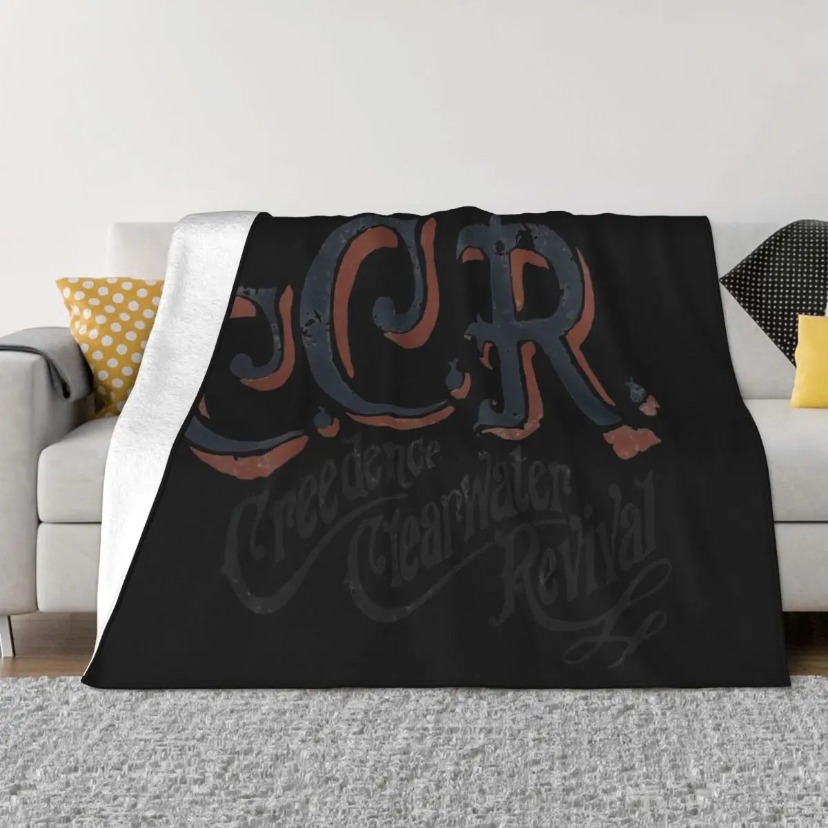 Creedence Clearwater Revival Ccr American Classics Adult Wholesale Logo Fitness Plus Size Throw Blanket