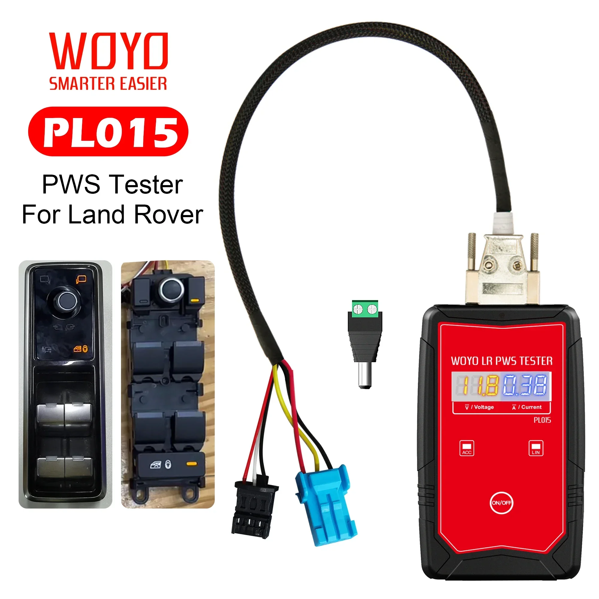 

For Land Rover Diagnostic Power Window Control Switch Tester, For Range Rover Automotive Glass Lifter Inspection Tool Woyo