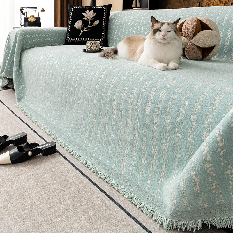 Chenille Sofa Cover Four Seasons Universal Anti-dust Cushion Anti-cat Scratch Sofa Towel 2025 New Sofa Cover