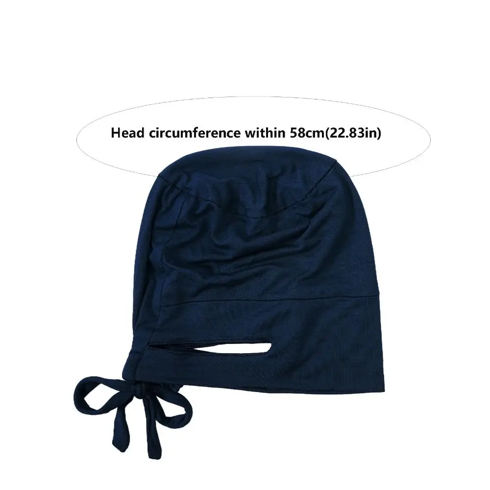 Pañuelo para la cabeza a la moda, gorro interior con orificio para la oreja, Hijabs para mujer, turbante Hijab para mujer, bufanda con capucha, bufanda islámica debajo de la bufanda para niñas