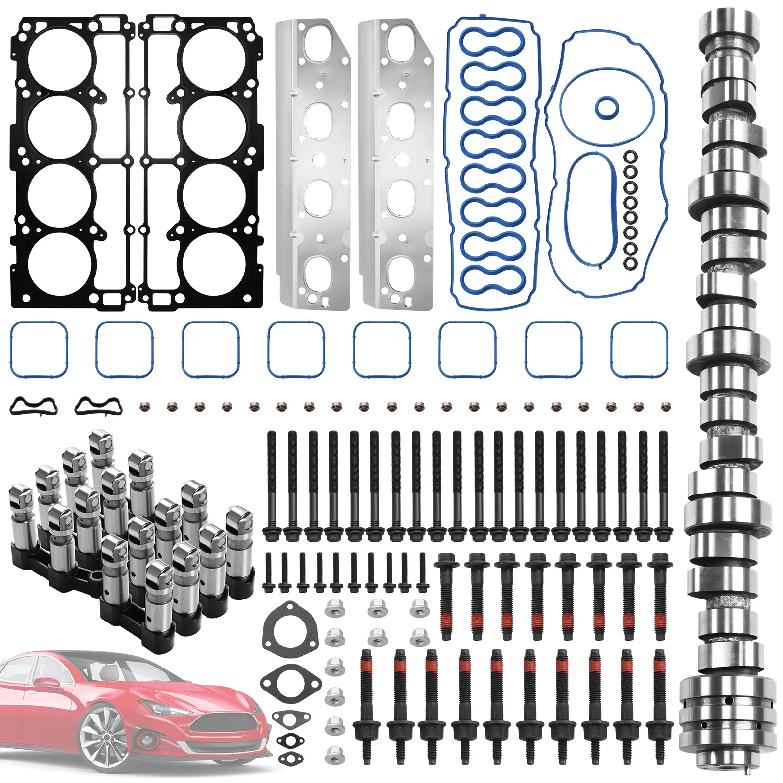 

Camshaft Lifter Kit With Head Gasket Engine Full Gasket Set 5.7 Hemi Lifter Cam Kit For 2009-2010 Commander 5.7L V8 Engines