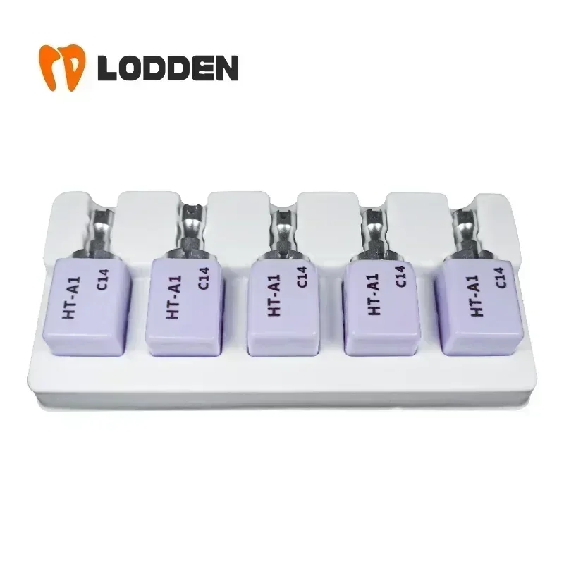 LODDEN 5pcs Lithium Disilicate C14 Glass Ceramic Blocks LT/HT Dental Lab Crown Material for CAD CAM Sirona Cerec Milling Syste