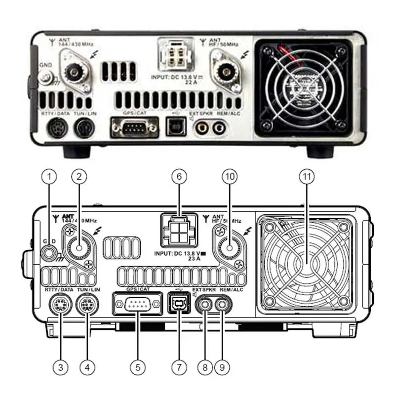 991A 991 100W All Mode  Car Mobile Vhf Uhf Vehicle Mouted Tft Touch Screen Transceiver Walkie Talkie