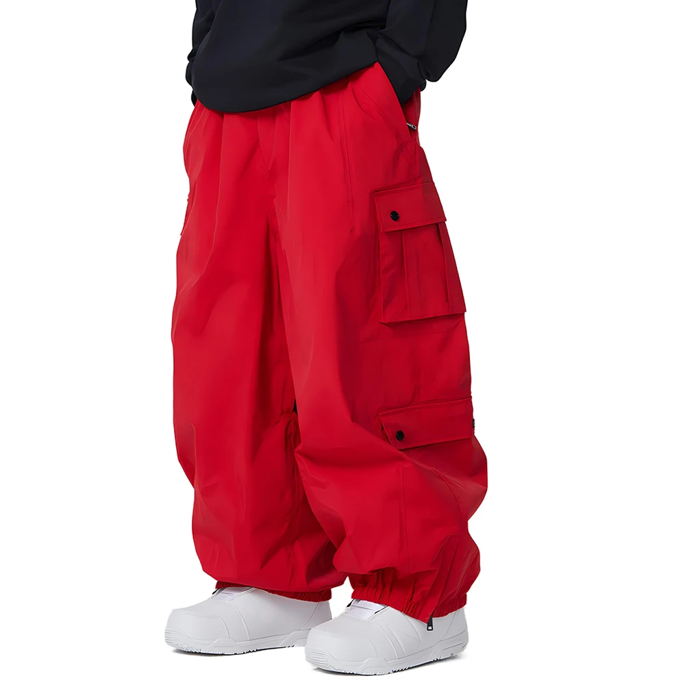 

Unisex Winter Waterproof Baggy Ski & Snowboarding Bib Pants Breathable Fully Seam-Sealed for Men & Adults Oversized Windproof