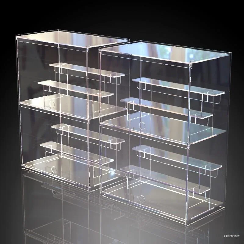 

Акриловый прозрачный демонстрационный шкаф-витрина для фигурок, пылезащитный органайзер для хранения, для домашнего декора