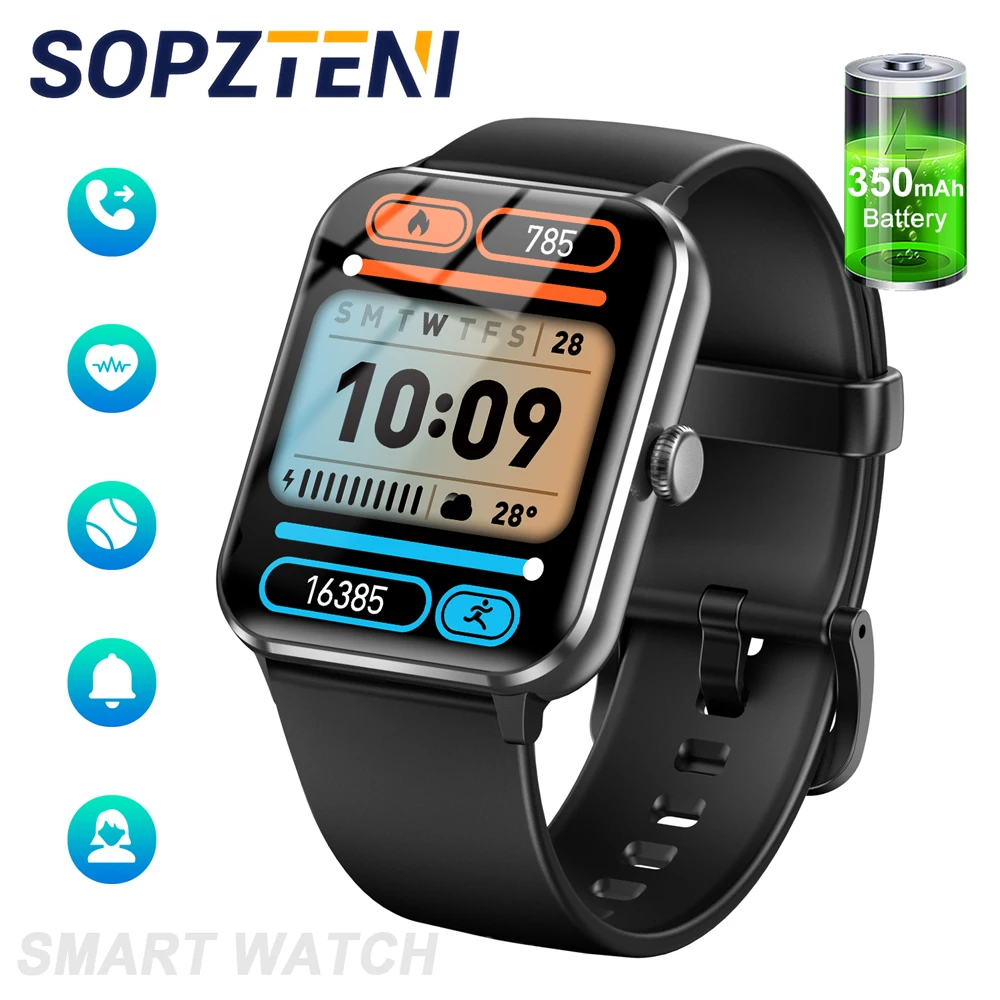 

R50 Bluetooth Call Смарт-часы 1,85-дюймовый HD-дисплей Фитнес Спортивные часы Сердце Здоровье Мониторинг сна Фитнес Мужчины Женщины Часы