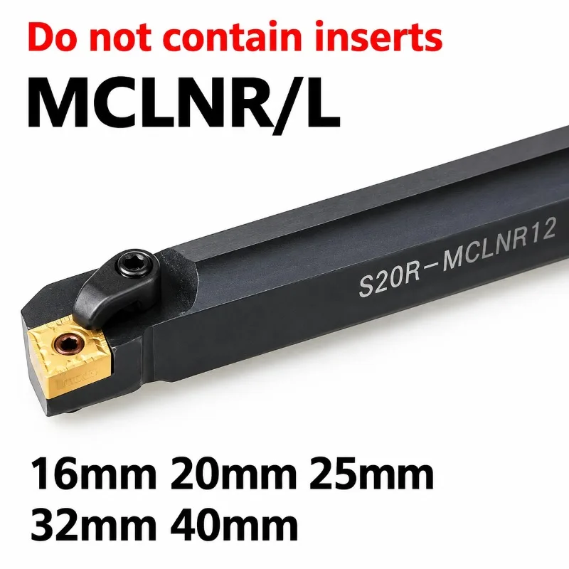 MCLNR MCLNL S16Q-MCLNR12 S20R-MCLNR12 S25S-MCLNR12 S32T-MCLNR12 CNC Lathe CNC Shank Boring Bar Inner Carbide Inserts