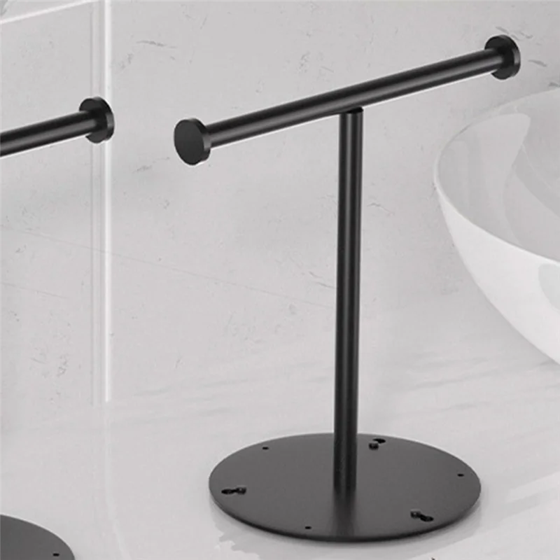 ABNG 1 шт. подставка для полотенец для рук, устойчивая к отдельно стоящая вешалка для полотенец из черной углеродистой стали, маленькая подставка для полотенец для ванной комнаты