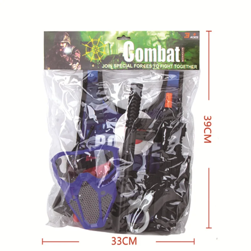 Nouveau jeu de rôle pour enfants ensemble de jouets de Police spécial gilets de Police masques pistolets jouets jouets de jeu de simulation pour enfants cadeaux d'anniversaire