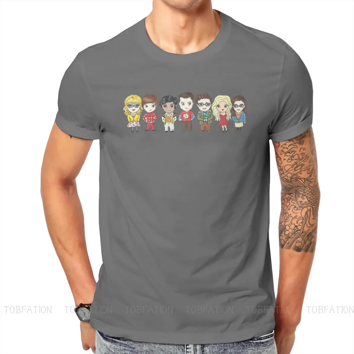 The Big Bang Theory Sheldon and Friends Graphic Tee Grunge Oversized O-Neck Summer Harajuku Casual TV Sitcom Streetwear Tops