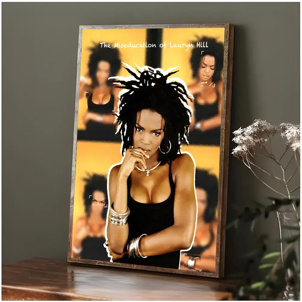 Soulful Musician L-Lauryn Noelle Hill Poster Modern Wall Art Bedroom Living Room Print Unframed