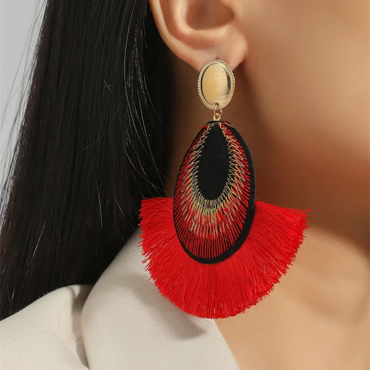 Women\'s Bohemia Style Earring Exaggerated Jewellery Trendy Tassels Earrings Classic Romantic Jewelry