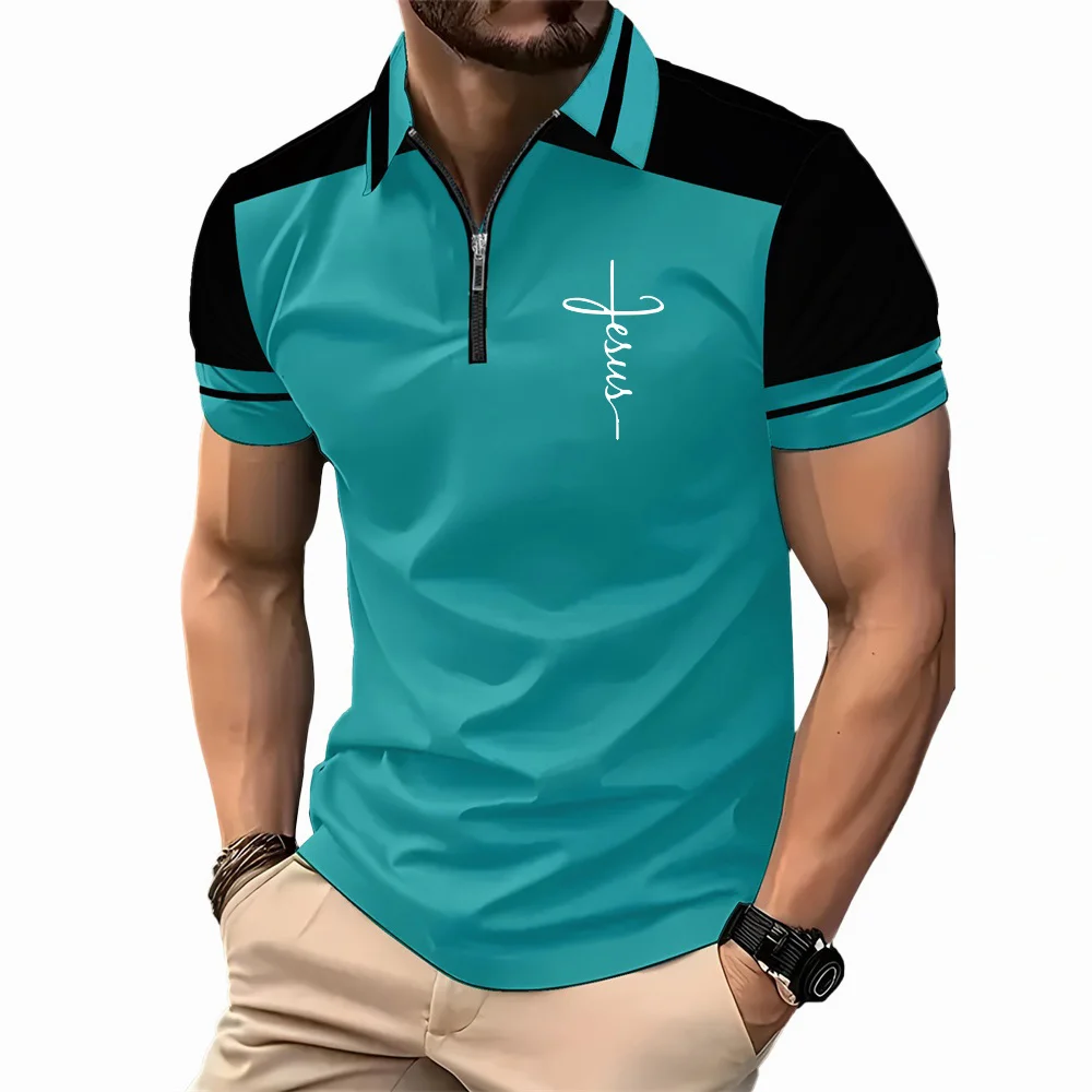 

Retro Men's Polo Daily 3d Printed Solid Color Letters Casual Short Sleeve Button Polo Fashion Top Daily Men's Clothing Summer