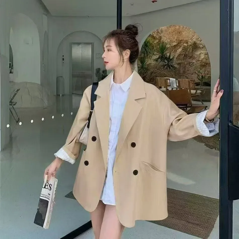 Neue Frühling-Herbst-Damen-Blazer, lockere Passform, koreanische Mode, Vintage-Blazer, Anzugjacke, elegante Damenmäntel, Streetwear, Damenbekleidung – Detail 14