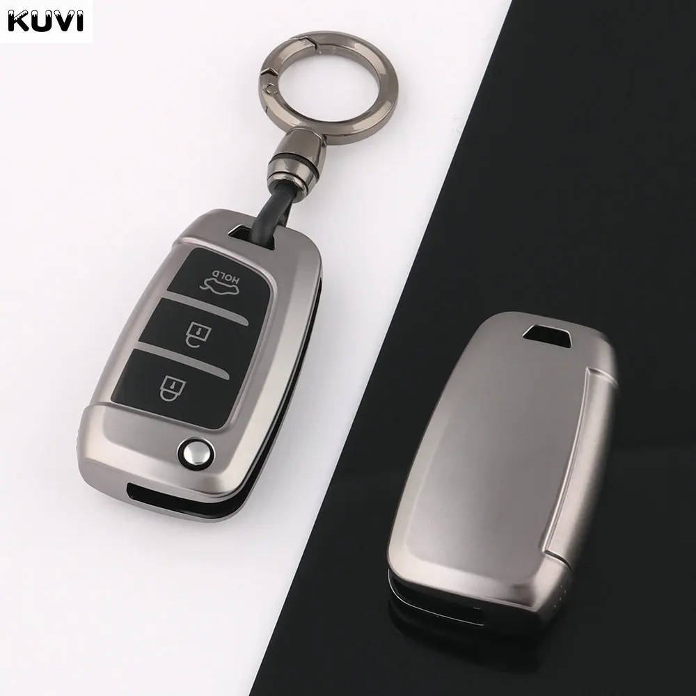 

New TPU Car Flip Key Case Cover Fob For Hyundai Elantra Solaris Tucson i30 i35 i40 KONA Genesis Santa Fe Azera Holder Shell