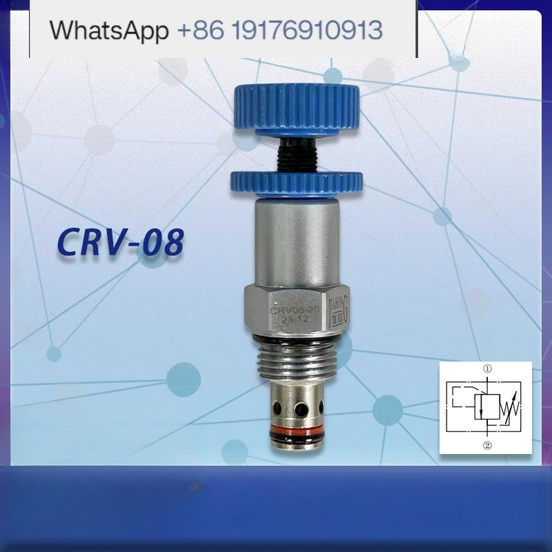 Hydraulic Threaded Cartridge Relief Valve CRV-08/10/12 Direct Operating Pilot Operated, Pressure Regulating, Safety Valve