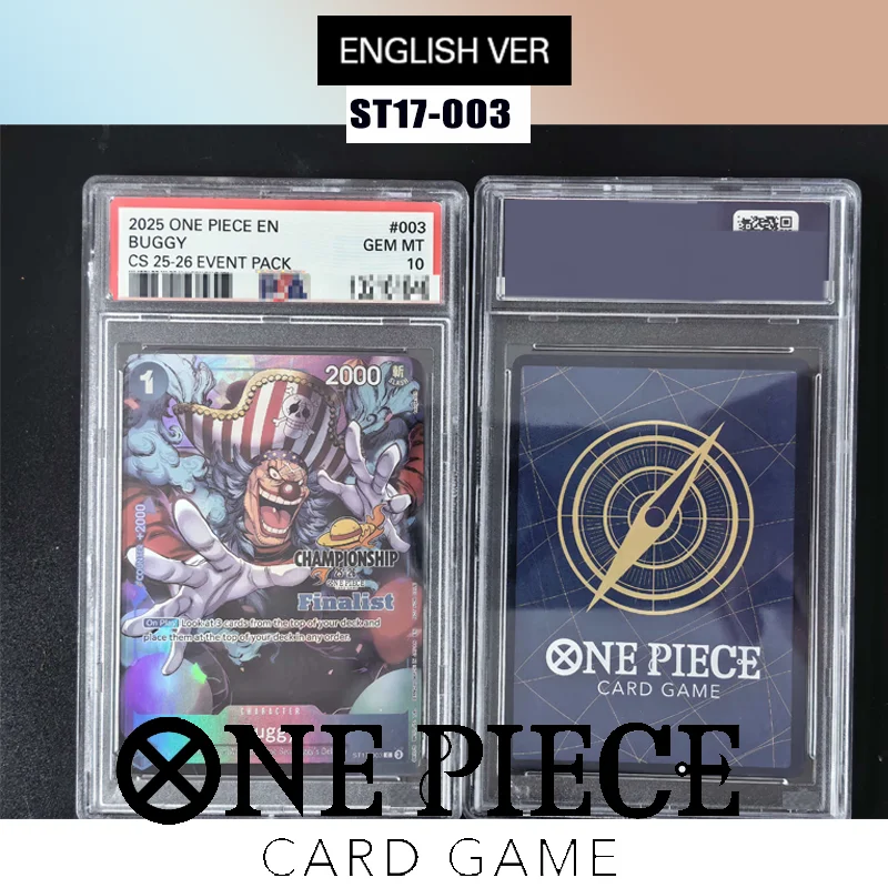 

Diy English Rating Card 2025 ONE PIECE CHAMPIONSHIP 25-26 TOP PLAYER PACK #003 BUGGY Collection Anime Card