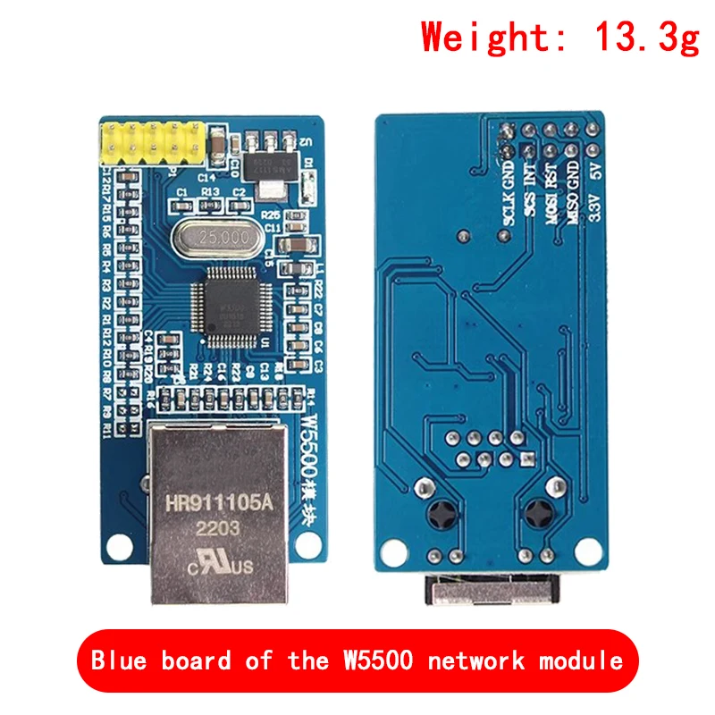 Moduł sieciowy Ethernet W5500 sprzętowy TCP/IP 51 / program mikrokontrolera STM32 przez W5100 — zdjęcie produktu 6