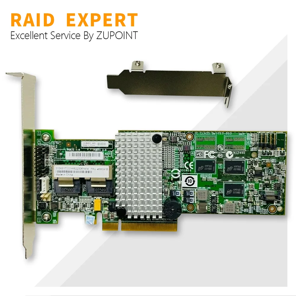 

ZUPOINT M5014 46M0918 SERVE RAID Controller Card SAS SATA 256MB Cache PCI E 2.0 RAID Expander